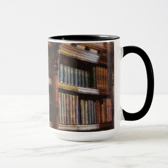 Medieval Bibliotek och Bokar av antikvitetsdesign Mugg (Höger)