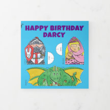 Medieval Birthday cut-out Card