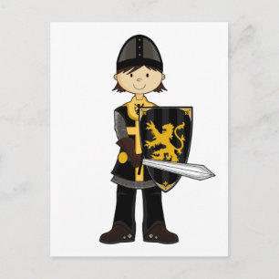 Medieval Black Knight vykort