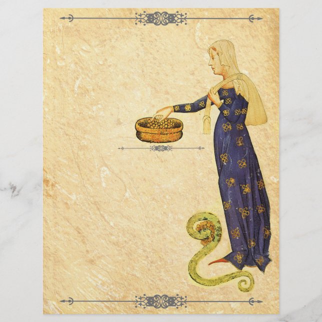 Medieval Blank Bok i Shadows Page Letterhead (Framsida)