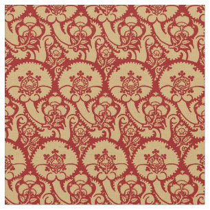 Medieval Blommigt Brocade Mönster under 1500-talet Tyg