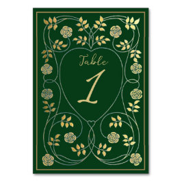 Medieval Blommigt Hearts och Sword Bröllop Bordsnummer
