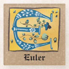 Medieval Blommigt Upplyst Brev E Monogram