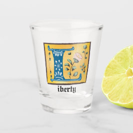 Medieval Blommigt Upplyst Brev L Monogram