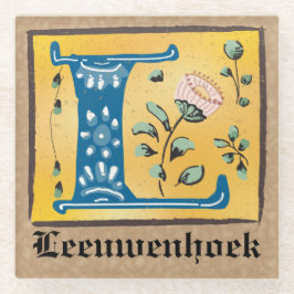 Medieval Blommigt Upplyst Brev L Monogram