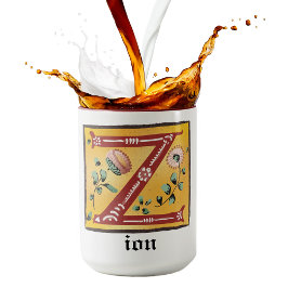 Medieval Blommigt Upplyst Brev Z Monogram Mugg