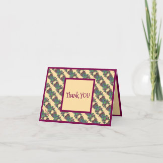 'Medieval Blooms' design Folded Thank You Card Tack Kort