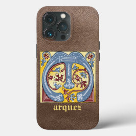 Medieval Blue och Red Ivy Ljusade Brev M