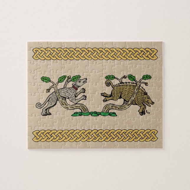 Medieval Boar Hunt Pussel (Horisontell)