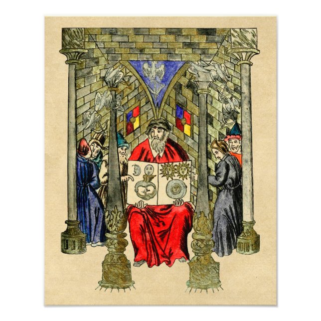 Medieval Bok i Alchemy Fototryck (Framsidan)