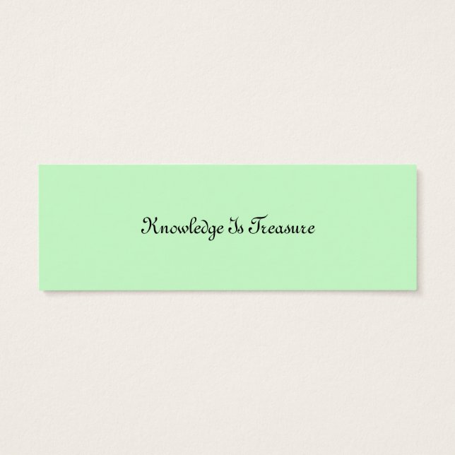 Medieval bokmärkekort litet visitkort (Baksidan)