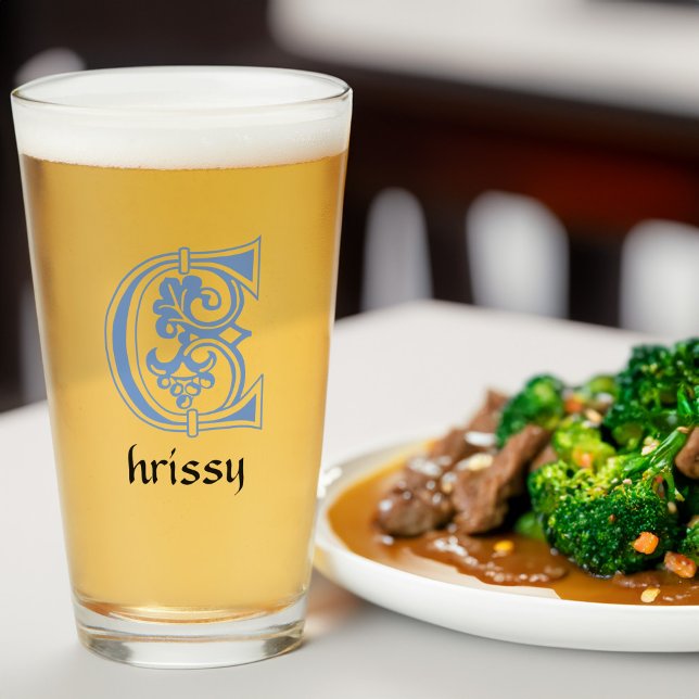 Medieval botanisk dekorationskapital C Glaskopp (Skapare uppladdad)