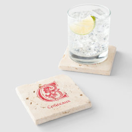 Medieval botanisk dekorationskapital C Stenunderlägg