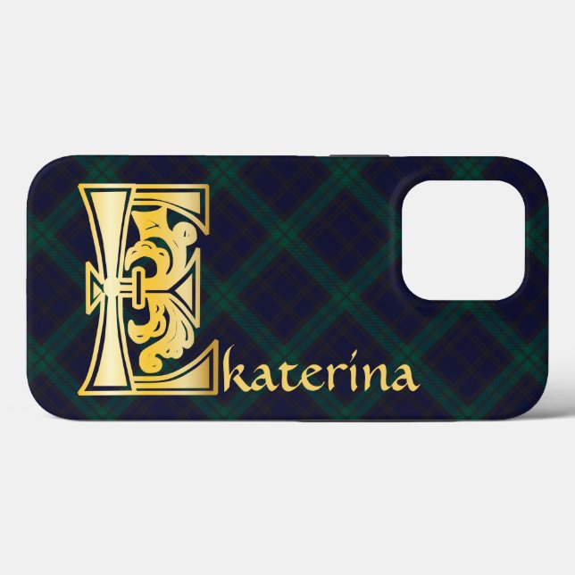 Medieval botanisk dekorationskapital E (Baksida (horisontell))