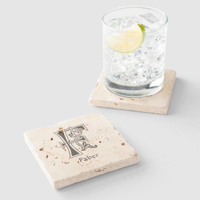 Medieval botanisk dekorationskapital F Stenunderlägg (Sidan)