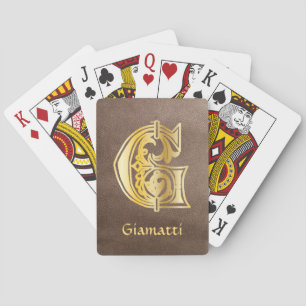 Medieval botanisk dekorationskapital G Casinokort