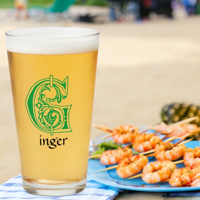 Medieval botanisk dekorationskapital G Glaskopp (Skapare uppladdad)