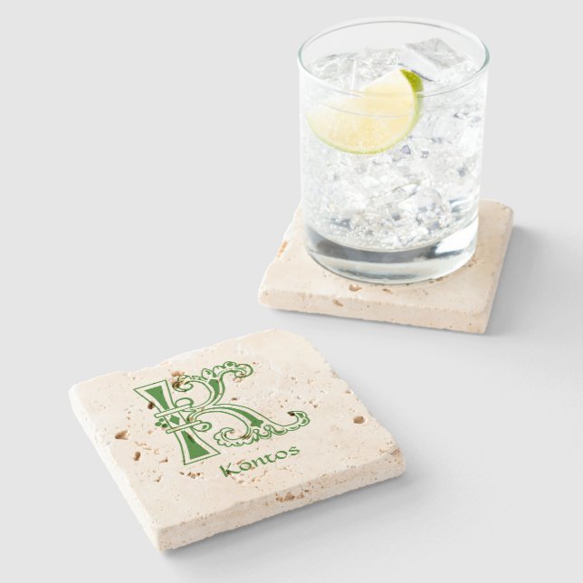 Medieval botanisk dekorationskapital K Stenunderlägg (Sidan)