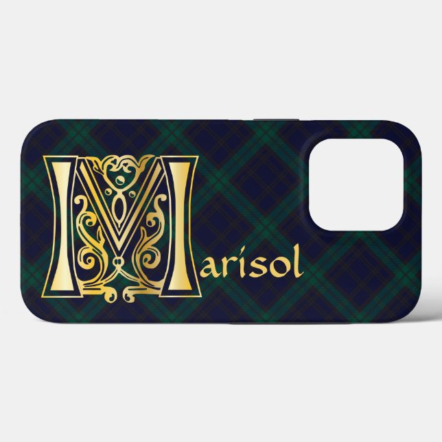 Medieval botanisk dekorationskapital M (Baksida (horisontell))