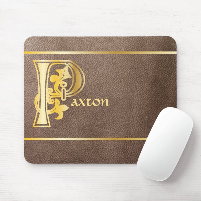 Medieval botanisk dekorationskapital P Musmatta (Med mus)