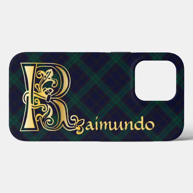 Medieval botanisk dekorationskapital R (Baksida (horisontell))