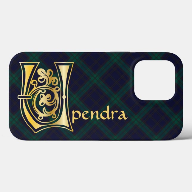 Medieval botanisk dekorationskapital U (Baksida (horisontell))