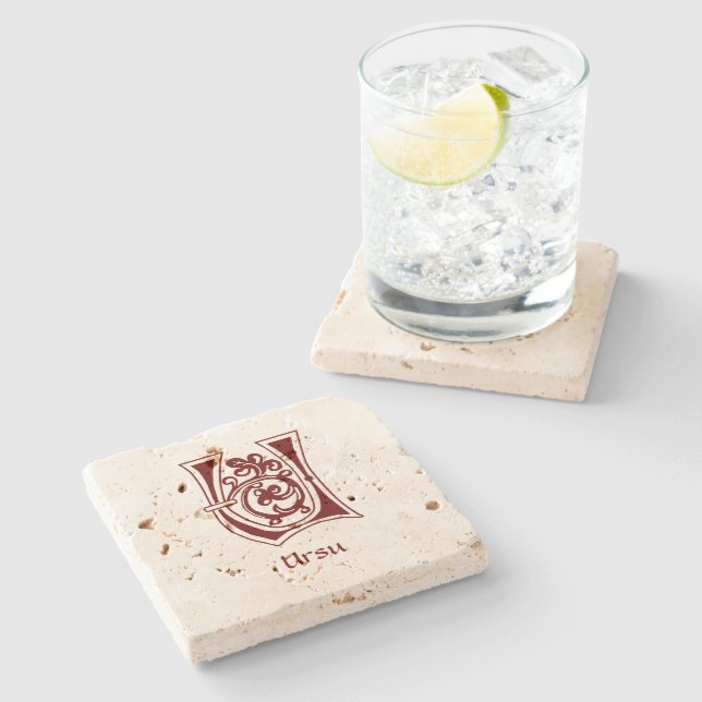 Medieval botanisk dekorationskapital U Stenunderlägg (Sidan)