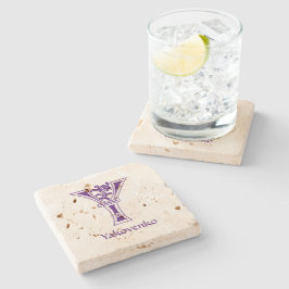 Medieval botanisk dekorationskapital Y Stenunderlägg