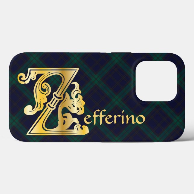 Medieval botanisk dekorationskapital Z (Baksida (horisontell))