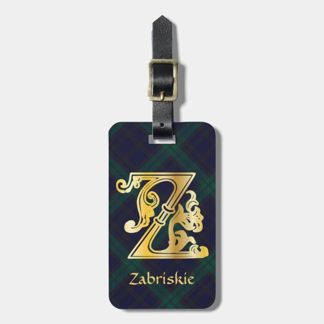 Medieval botanisk dekorationskapital Z Bagagebricka (Vertikal Framsida)
