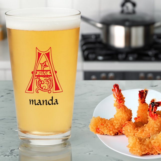 Medieval botanisk dekorativ A Glaskopp (Skapare uppladdad)