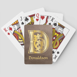 Medieval botaniskt dekorationskapital D Casinokort