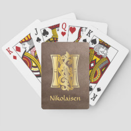 Medieval botaniskt dekorativt kapital N Casinokort
