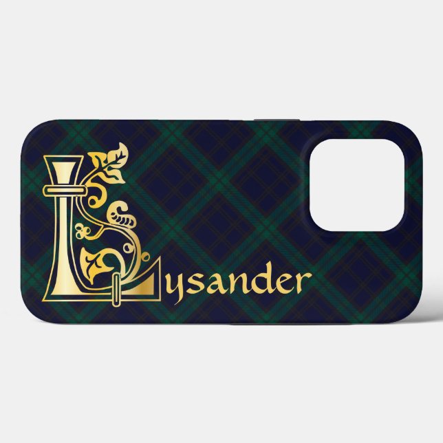 Medieval botaniskt dekorativt versalt L (Baksida (horisontell))