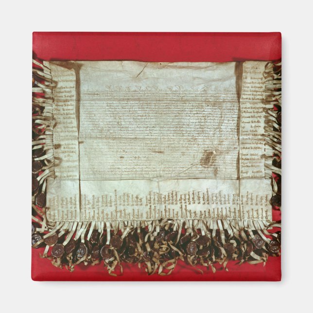 Medieval brev av protester från Böhmen Magnet (Framsidan)