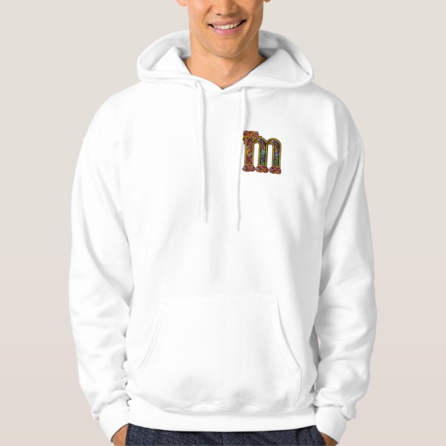 Medieval Brev ’M’ History-älskare Hoodie (Framsida)
