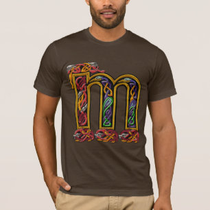 Medieval Brev ’M’ History-älskare T-Shirt