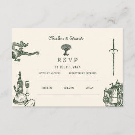 Medieval Bröllop Bröllop webbplats | OSA QR-kod Tilläggskort