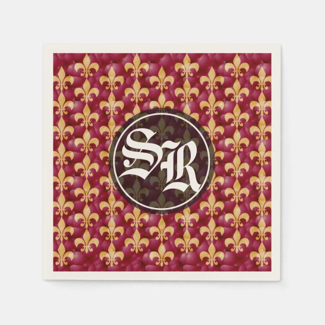 Medieval Bröllop Napkin Pappersservett (Framsidan)