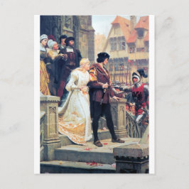 Medieval Bröllop Romantik Vykort
