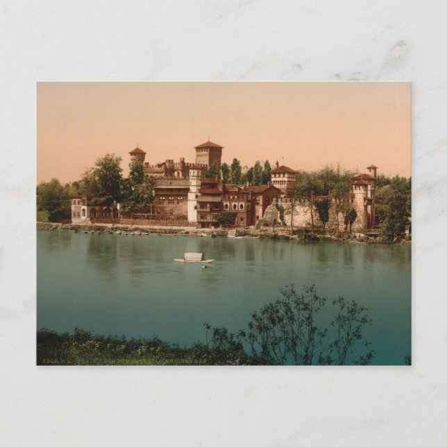 Medieval Castle and Market Town, Turin, Italien Vykort (Framsida)