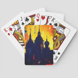 Medieval castle art deck casinokort