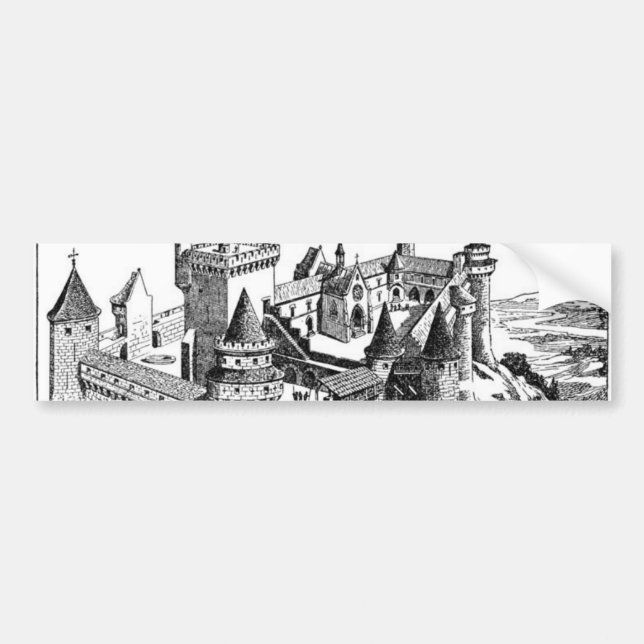 Medieval Castle Bumper Sticker Bildekal (Framsidan)