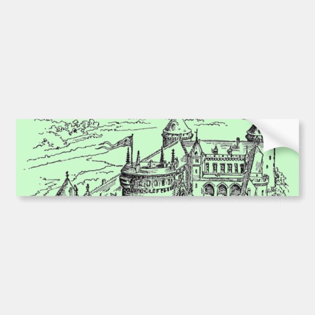 Medieval Castle Bumper Sticker Bildekal (Framsidan)