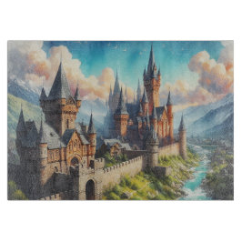 Medieval Castle i ett bergslandskap