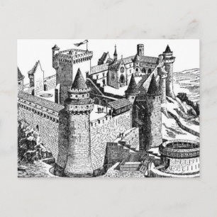 Medieval Castle vycard Vykort
