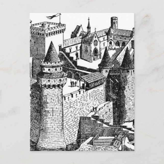 Medieval Castle vycard Vykort (Framsida)