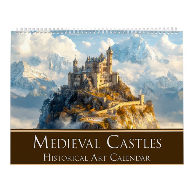 Medieval Castles: Historical Art Calendar Kalender (Omslag)
