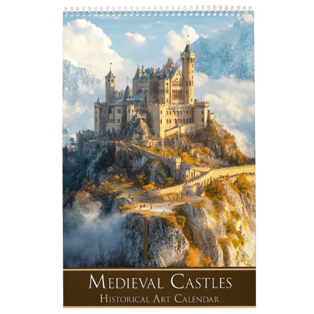 Medieval Castles: Historical Art Calendar Kalender (Omslag)