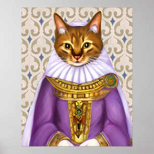 Medieval Cat Maiden Poster